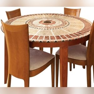 Jobar Decorative Stretch Table Cover (Mosaic), One Size (fits tables up to 48")